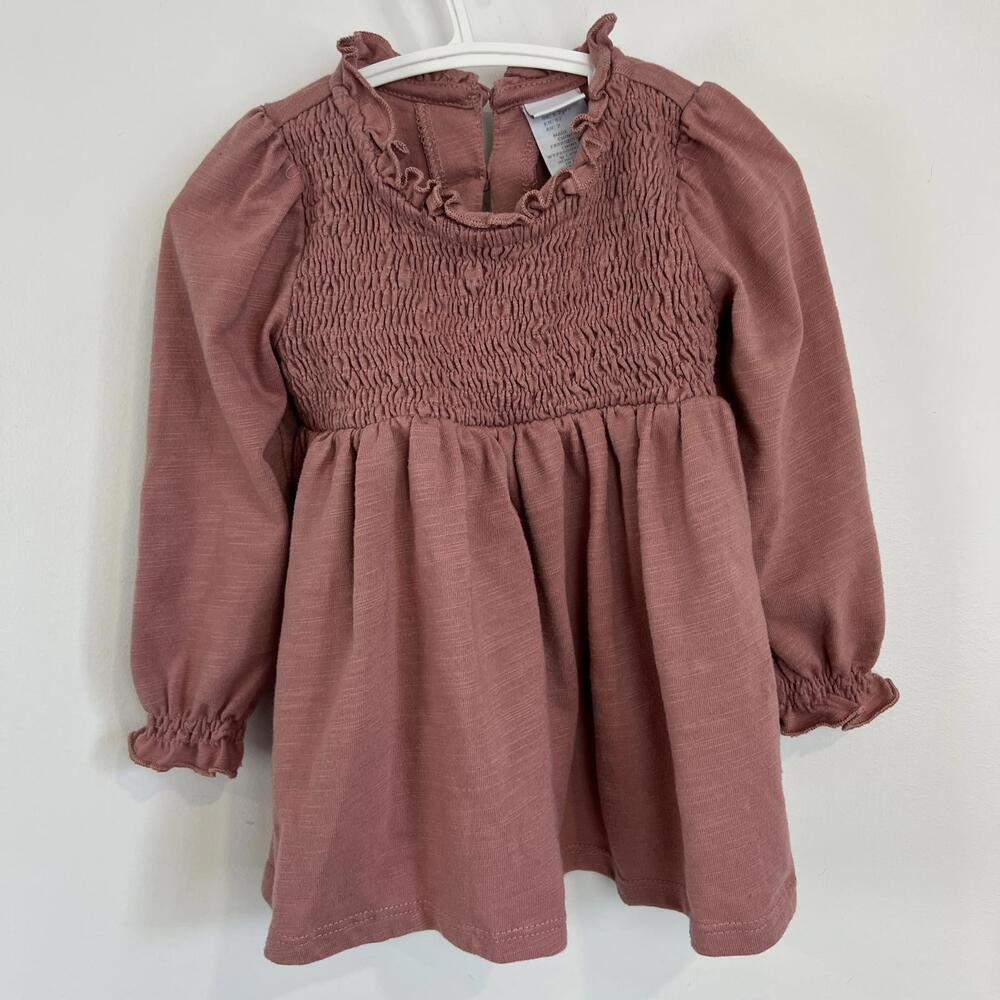 Tahari Little Girls Size 2T Blush Pink Babydoll Long Sleeve Dress 2 24 Months